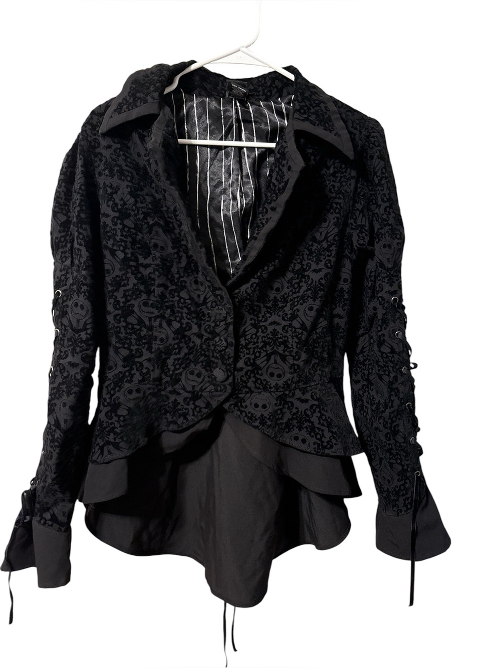 Nightmare before Christmas flocked jacket Hot Topic- Gothic/corset style